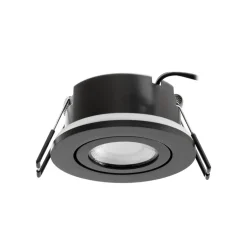 Arcchio LED-downlight Eliar rund svart CCT svingbar