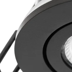 Arcchio LED-downlight Eliar rund svart CCT svingbar