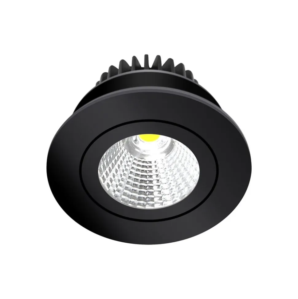 Arcchio LED-downlight Jyra, svart, 2700K