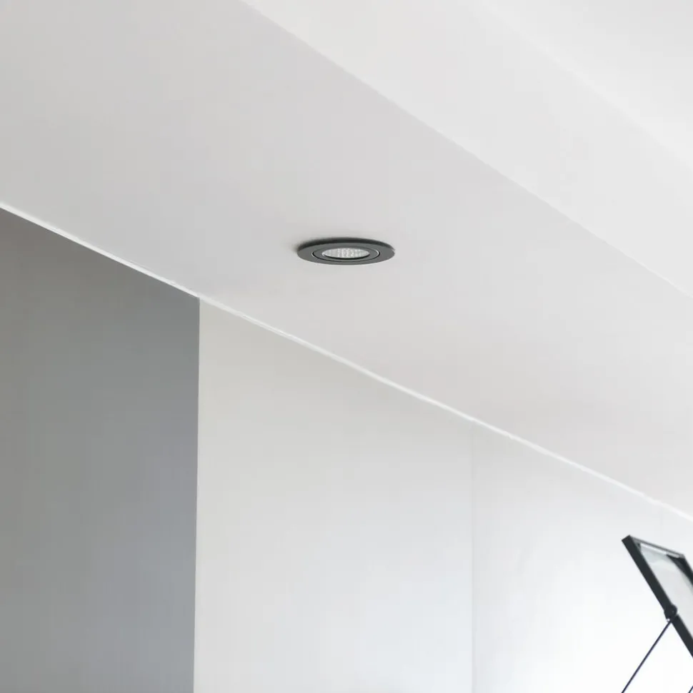 Arcchio LED-downlight Jyra, svart, 2700K
