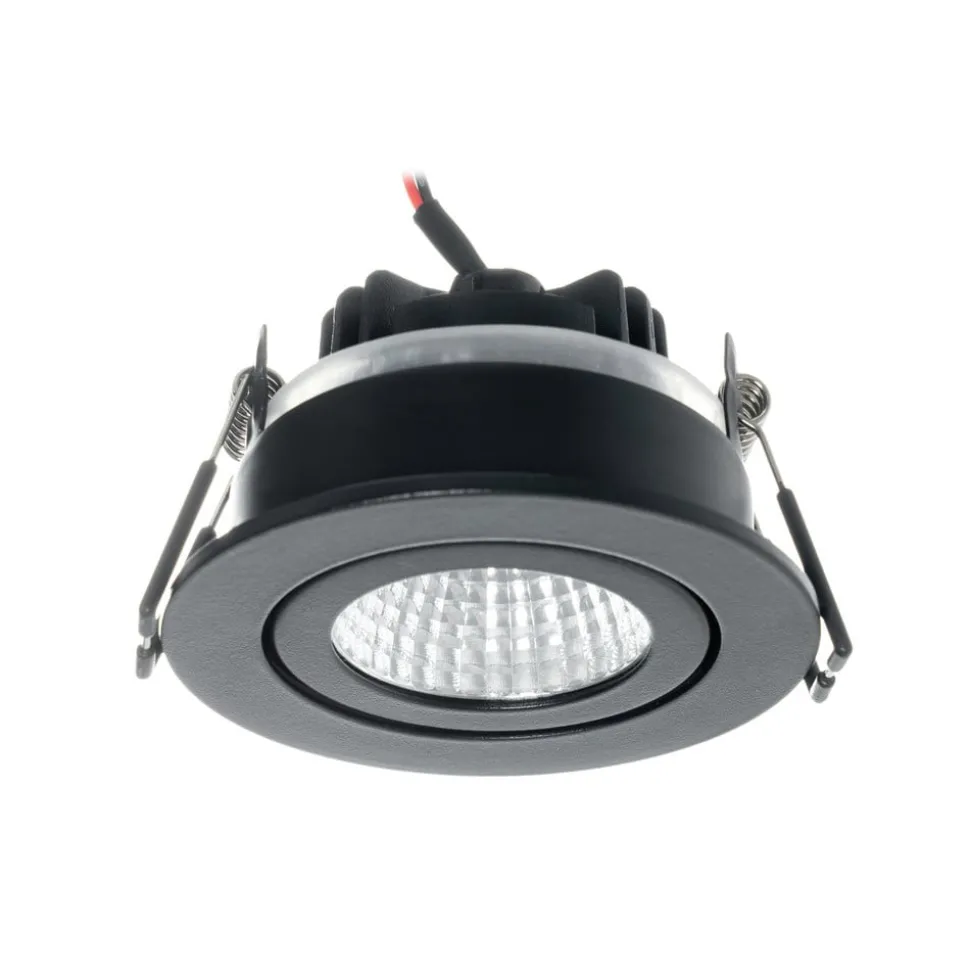 Arcchio LED-downlight Jyra, svart, 2700K
