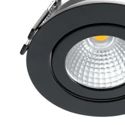 Arcchio LED-downlight Jyra, svart, 2700K