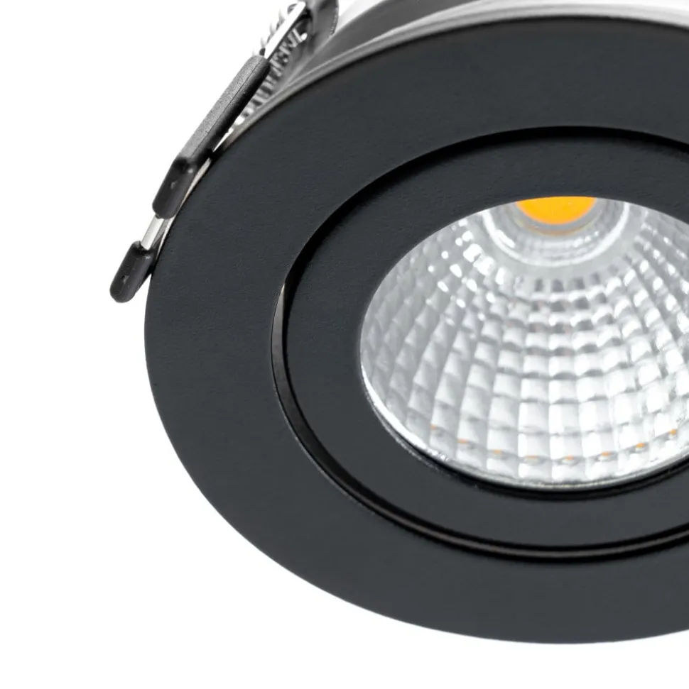 Arcchio LED-downlight Jyra, svart, 2700K