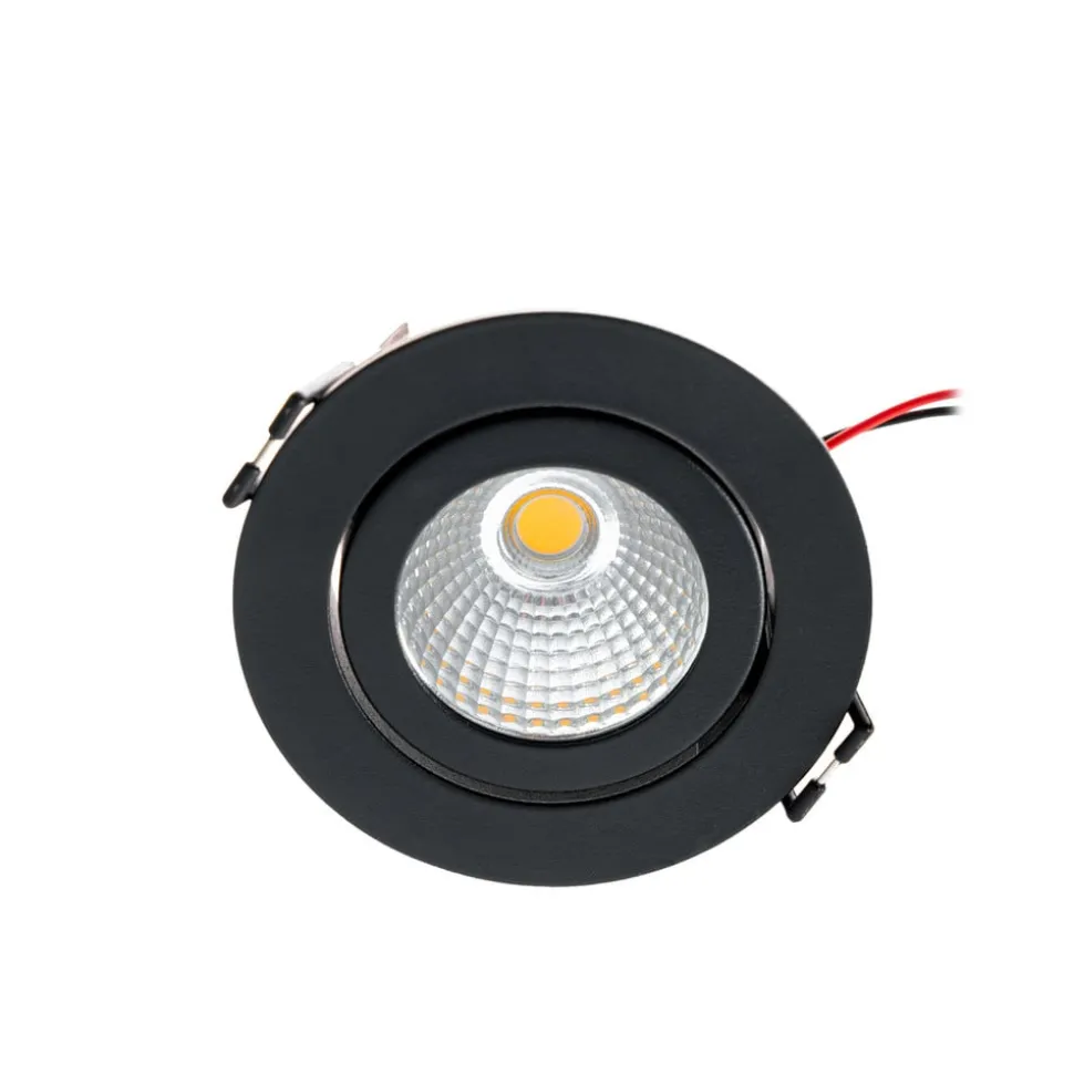 Arcchio LED-downlight Jyra, svart, 2700K