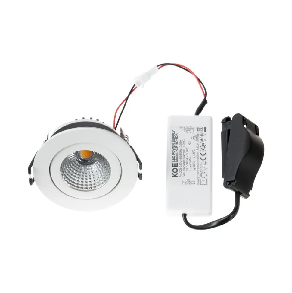 Arcchio LED-downlight Jyra, hvit, 3 000K