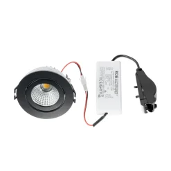 Arcchio LED-downlight Jyra, svart, 4 000K