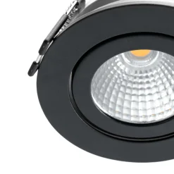 Arcchio LED-downlight Jyra, svart, 3 000K