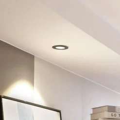 Arcchio LED-downlight Lirin, svart, 3 000K