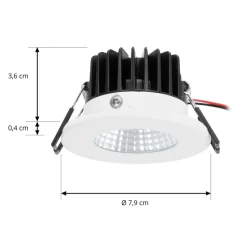 Arcchio LED-downlight Lirin, hvit, 2 700K