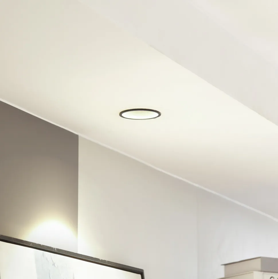 Arcchio LED-downlight Niria, svart, 3 000 K
