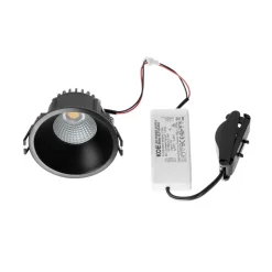 Arcchio LED-downlight Niria, svart, 3 000 K