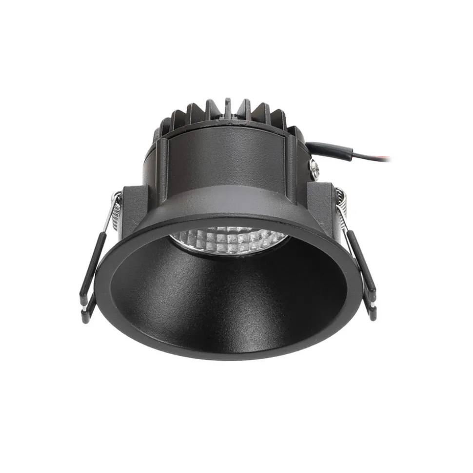 Arcchio LED-downlight Niria, svart, 3 000 K