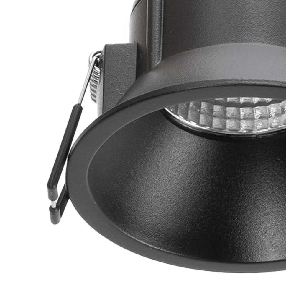 Arcchio LED-downlight Niria, svart, 3 000 K