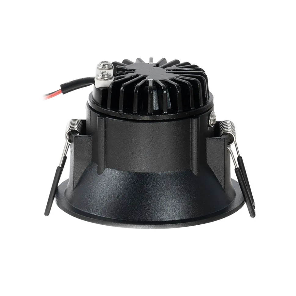 Arcchio LED-downlight Niria, svart, 3 000 K