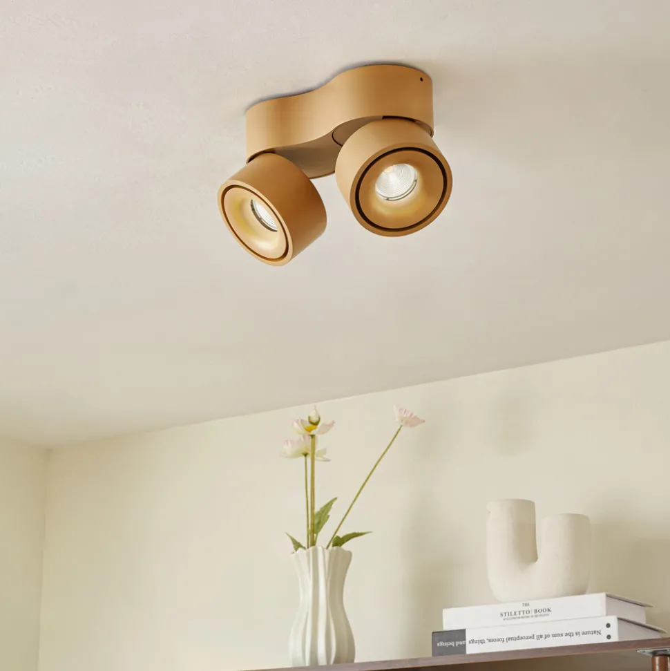 Arcchio LED-downlight Rotari, brun, 2 lyskilder, 8,9 W