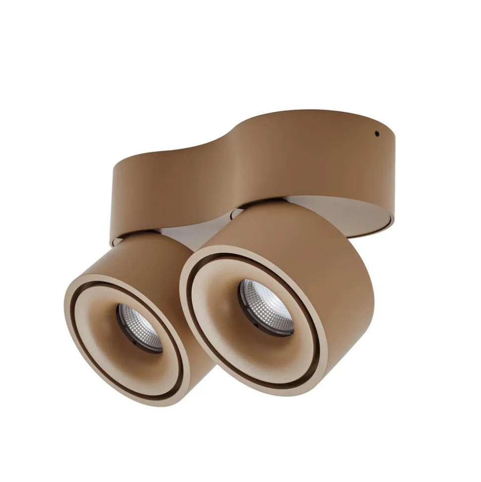 Arcchio LED-downlight Rotari, brun, 2 lyskilder, 8,9 W