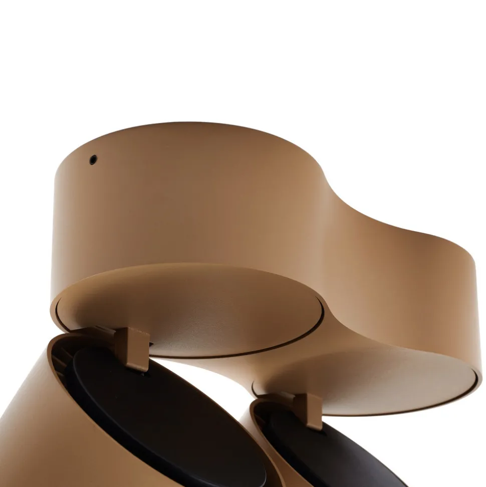 Arcchio LED-downlight Rotari, brun, 2 lyskilder, 8,9 W