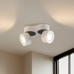 Arcchio LED-downlight Rotari, hvit, 2 lyskilder, 1640lm