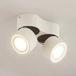 Arcchio LED-downlight Rotari, hvit, 2 lyskilder, 1140lm