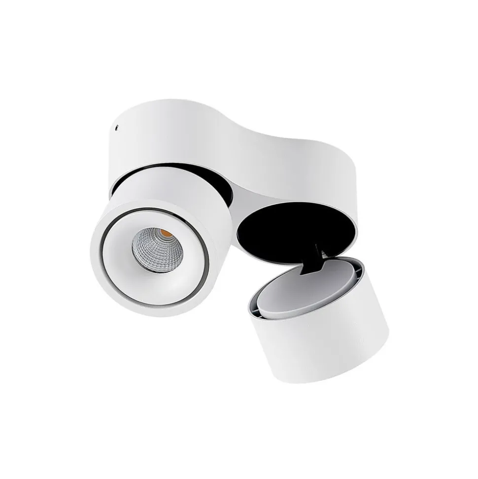 Arcchio LED-downlight Rotari, hvit, 2 lyskilder, 1140lm