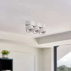 Arcchio LED-downlight Rotari, linser, 3 lyskilder, hvit