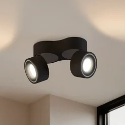 Arcchio LED-downlight Rotari, 1960lm, 2 lyskilder, svart