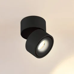 Arcchio LED-downlight Rotari, 620lm, 1 lyskilde, svart