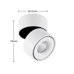 Arcchio LED-downlight Rotari, hvit, 1 lyskilde, 1560lm