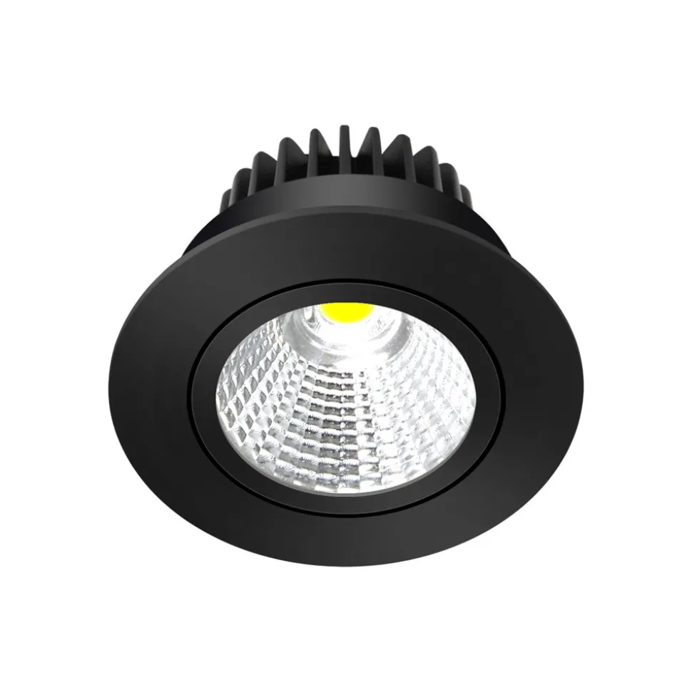 Arcchio LED-downlight Zarik, svart, 4 000 K