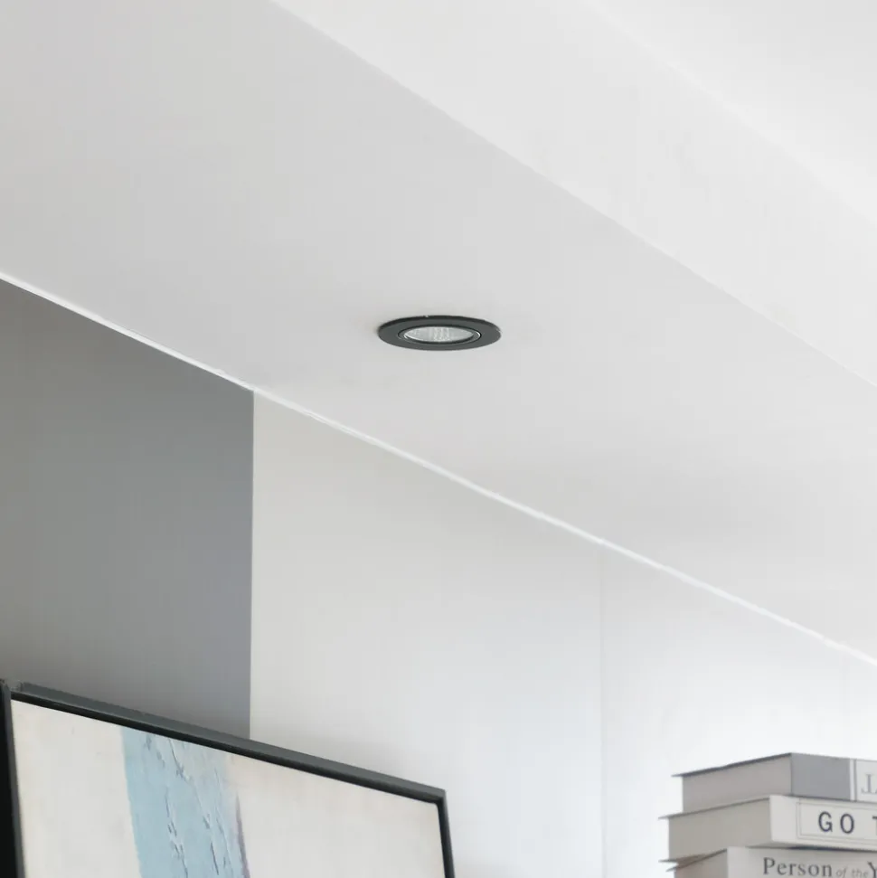 Arcchio LED-downlight Zarik, svart, 4 000 K