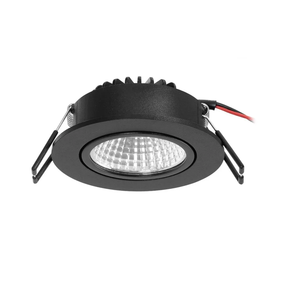 Arcchio LED-downlight Zarik, svart, 4 000 K