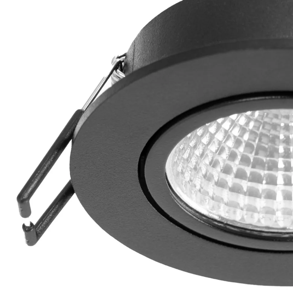 Arcchio LED-downlight Zarik, svart, 4 000 K