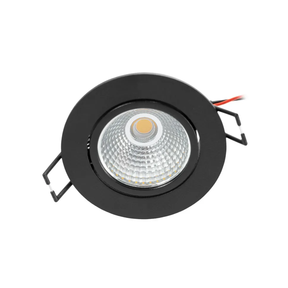 Arcchio LED-downlight Zarik, svart, 4 000 K