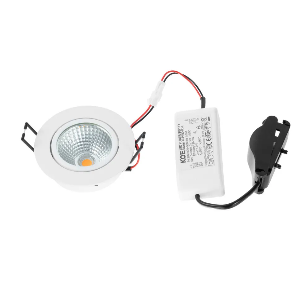 Arcchio LED-downlight Zarik, hvit, 2 700K