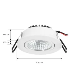 Arcchio LED-downlight Zarik, hvit, 2 700K