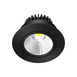 Arcchio LED-downlight Zarik, svart, 2 700 K