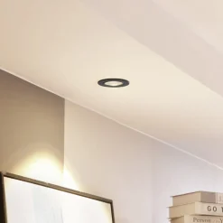 Arcchio LED-downlight Zarik, svart, 2 700 K