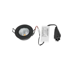 Arcchio LED-downlight Zarik svart, 3 000 K