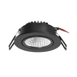 Arcchio LED-downlight Zarik svart, 3 000 K