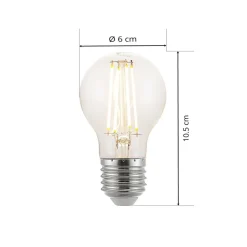 Arcchio LED-filamentpære, E27, 6,5 W, klar, 2 700 K