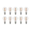 Arcchio LED-filamentpære E14 G45, sett med 10 stk, 2700 K