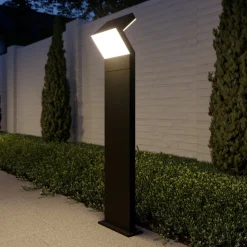 Arcchio LED-gatelampe Havin, antrasitt, metall, 100 cm
