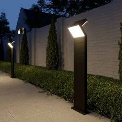 Arcchio LED-gatelampe Havin, antrasitt, metall, 100 cm