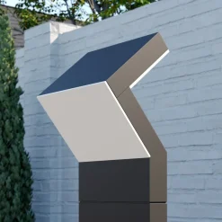 Arcchio LED-gatelampe Havin, antrasitt, metall, 100 cm