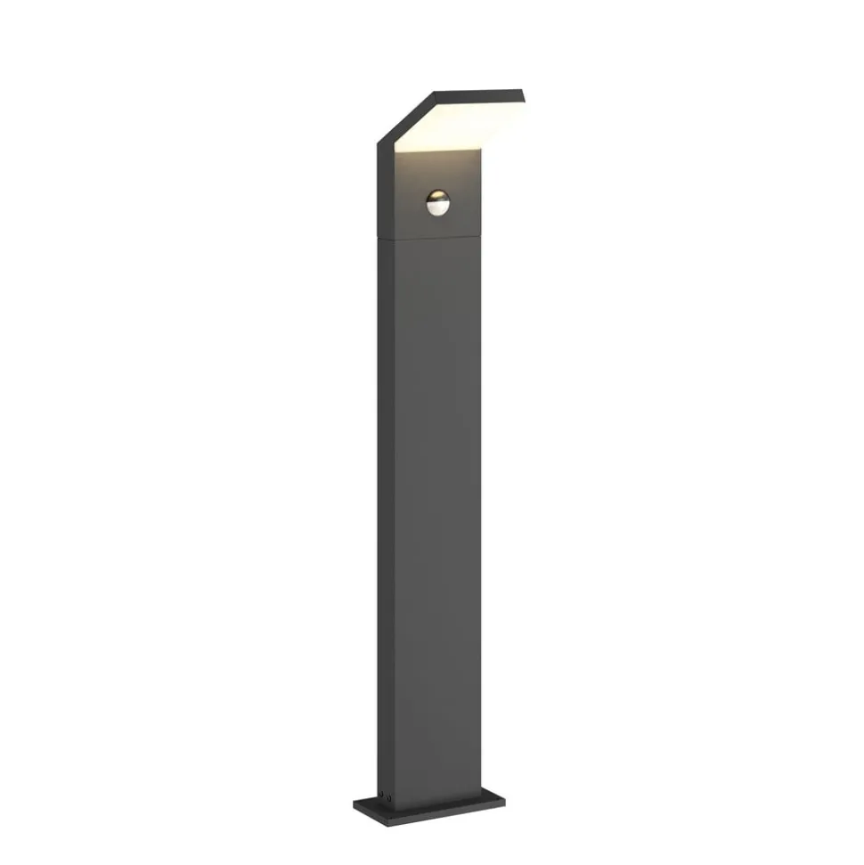 Arcchio LED-gatelampe Yolena, sensor, 100 cm, antrasitt