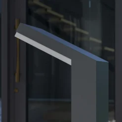 Arcchio LED-gatelampe Yolena, sensor, 100 cm, antrasitt