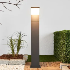 Arcchio LED-gatelampe Yolena, 100 cm, antrasitt, aluminium