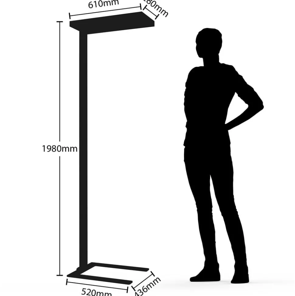 Arcchio LED-gulvlampe Logan Ultra, CCT, sensor, dimbar