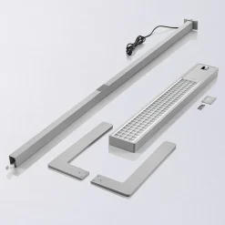 Arcchio LED-gulvlampe til kontor Susi, sølv, sensor, berøringsdimmer