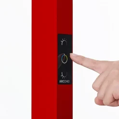 Arcchio LED-gulvlampe til kontor Susi, rød, sensor, berøringsdimmer